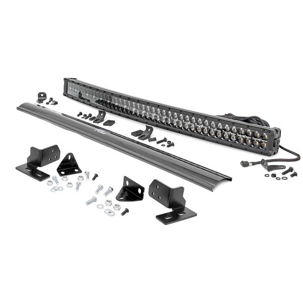 LED Light - Bumper Mount - 40" Black Dual Row - White DRL - Ford F-250 Super Duty (11-16)