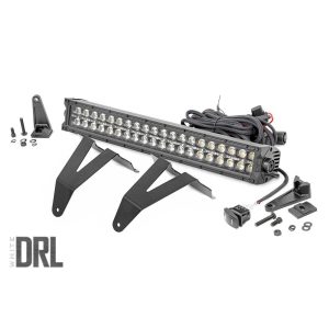 LED Light Kit - Bumper Mount - 20" Black Dual Row - White DRL - Ram 1500 (19-23)