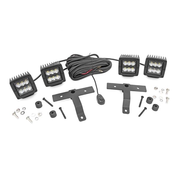 Jeep Quad LED Light Pod Kit - Black Series (18-21 JL  20-21 Gladiator)