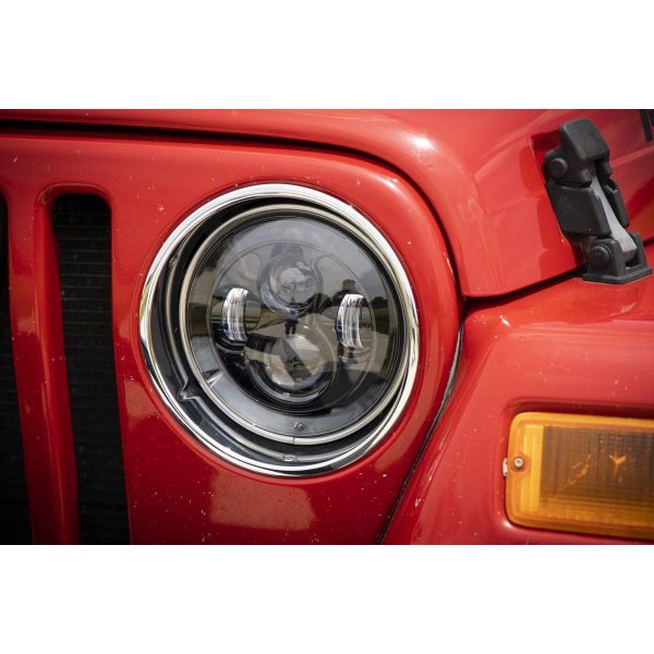 Rough Country 7 Inch Headlight - Pair - Jeep Wrangler JK (07-18) Wrangler TJ (97-06)