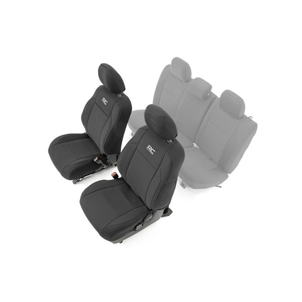 Rough Country Seat Covers - Front - Crew Cab - Toyota Tacoma 2WD 4WD (2016-2023)