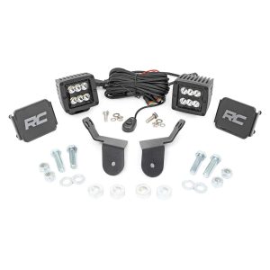 LED Light Kit - Cage Mount - 2" Black Pair - Honda Pioneer (17-19)