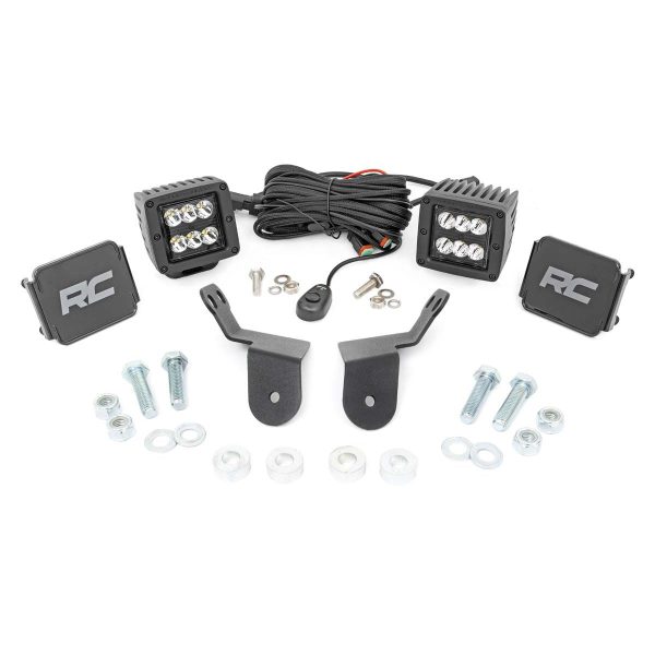 LED Light Kit - Cage Mount - 2" Black Pair - Honda Pioneer (17-19)