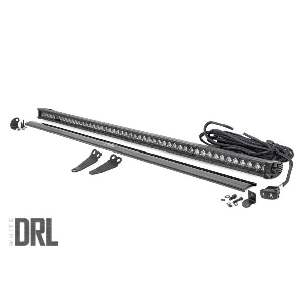 LED Light - Lower Windshield - 50" Black Single Row - White DRL - Polaris General General XP