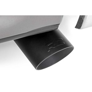 Rough Country Exhaust Tip - Black - RC Logo - 2.5-3 Inch Pipe