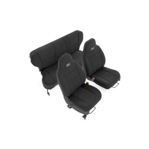 Rough Country Seat Covers - Non Detach Headrest FR & RR - Jeep Cherokee XJ (97-01)