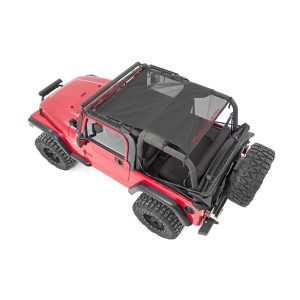 Rough Country Mesh Bikini Top Plus - Black - Jeep Wrangler TJ (97-06) Wrangler YJ (92-95)