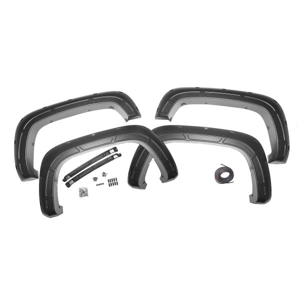 Rough Country Defender Pocket Fender Flares - Chevy Silverado 2500 HD 3500 HD (20-23)