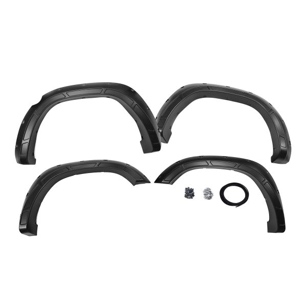 Rough Country Defender Pocket Fender Flares - DX8 Black - Ram 1500 2WD 4WD (19-23)