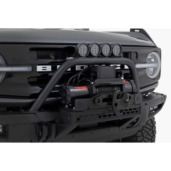 Safari Bar - 3.5" Round LED (Quad) - Black - Amber DRL - OE Modular Steel - Ford Bronco (21-23)