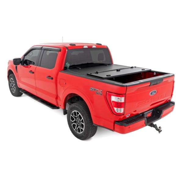 Hard Tri-Fold Flip Up Bed Cover - 5'7" Bed - Ford F-150 (15-20)