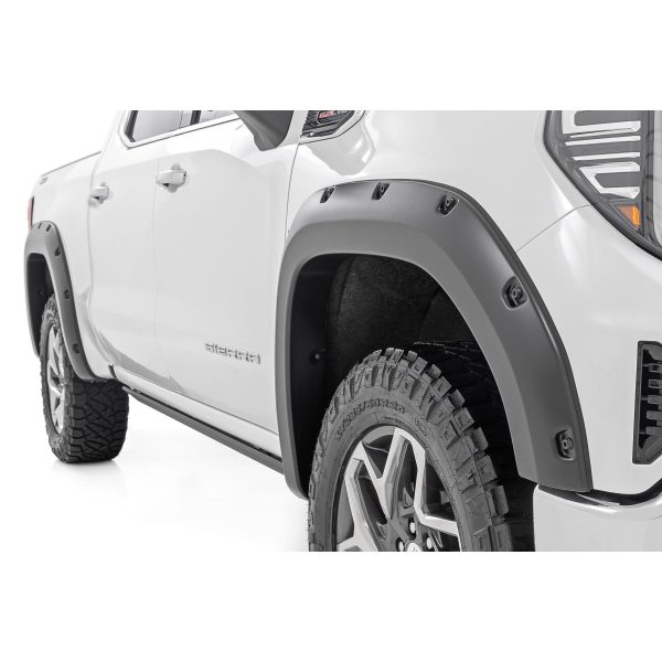 Rough Country Traditional Pocket Fender Flares - GMC Sierra 1500 2WD 4WD (19-23)