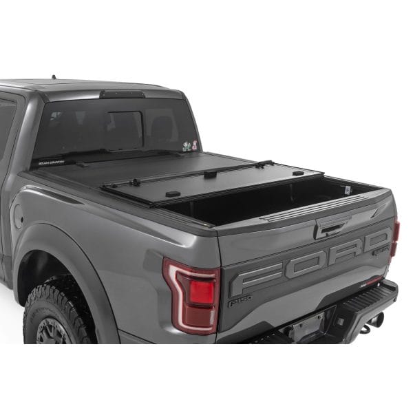 Hard Tri-Fold Flip Up Bed Cover - 5'7" Bed - Ford F-150 (21-23) F-150 Lightning (2022)