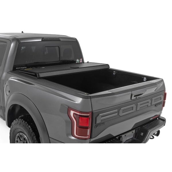 Hard Tri-Fold Flip Up Bed Cover - 5'7" Bed - Ford F-150 (21-23) F-150 Lightning (2022)