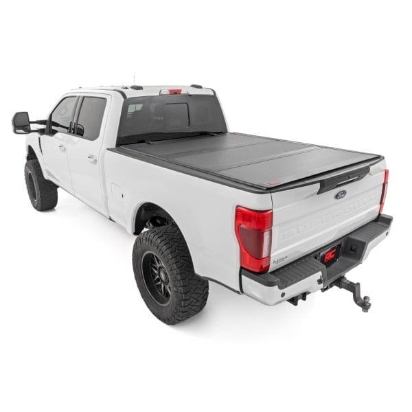 Hard Tri-Fold Flip Up Bed Cover - 6'10" Bed - Ford Super Duty (17-23)