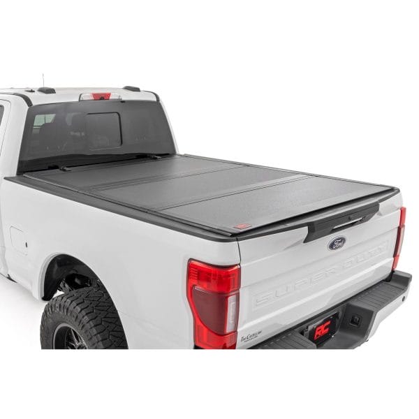 Hard Tri-Fold Flip Up Bed Cover - 6'10" Bed - Ford Super Duty (17-23)