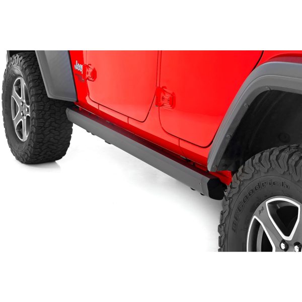 Rough Country Power Running Boards - Lighted - 4 Door - Jeep Wrangler JL (18-23)