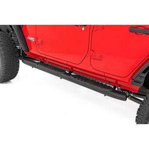 Oval Nerf Steps - 4 Door - Black - Jeep Wrangler Unlimited (18-23)