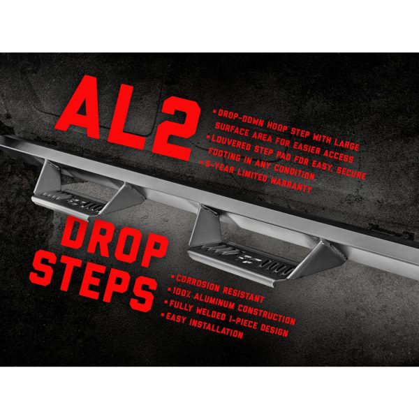 Rough Country AL2 Drop Steps - Jeep Gladiator JT 4WD (2020-2022)