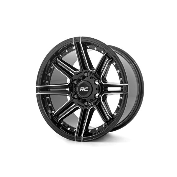 Rough Country Rough Country 88 Series Wheel - One-Piece - Gloss Black - 17x9 - 6x135 - -12mm