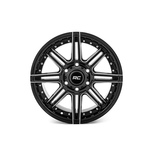 Rough Country Rough Country 88 Series Wheel - One-Piece - Gloss Black - 17x9 - 6x135 - -12mm