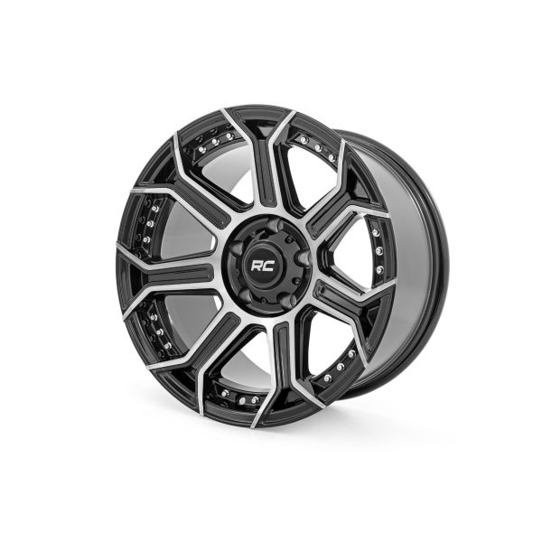 Rough Country Rough Country 89 Series Wheel - One-Piece - Black Machined Gun Metal - 17x9 - 6x135 - -12mm