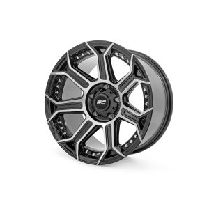 Rough Country Rough Country 89 Series Wheel - One-Piece - Black Machined Gun Metal - 17x9 - 5x4.5 - -12mm