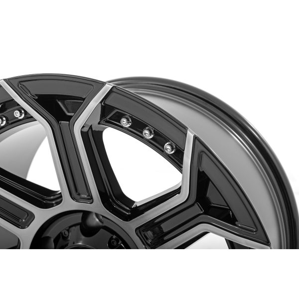 Rough Country Rough Country 89 Series Wheel - One-Piece - Black Machined Gun Metal - 17x9 - 6x135 - -12mm