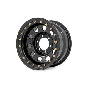 Steel Simulated Beadlock Wheel - Black - 15x8 - 5x4.5 - 3.30 Bore - -19