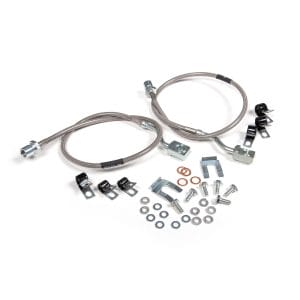 Front Brake Line Set - Stainless Steel - Fits 6 Inch Lift - Chevy Silverado and GMC Sierra 2500HD / 3500HD (11-19)