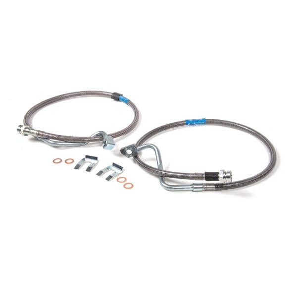 Front Brake Line Set - Stainless Steel - Fits 6-8 Inch Lift - Ford F250/F350 Super Duty (08-10) 4WD