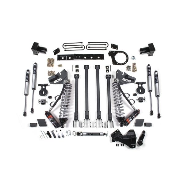 7 Inch Lift Kit w/ 4-Link - FOX 2.5 Performance Elite Coil-Over Conversion - Ford F250/F350 Super Duty (20-22) 4WD - Diesel