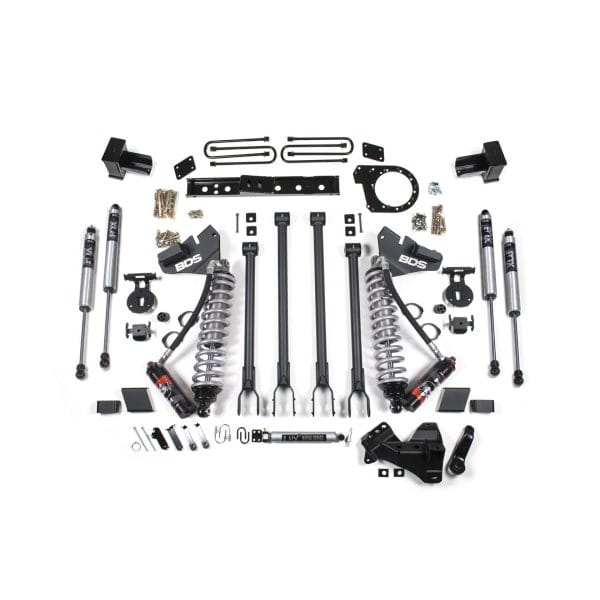 6 Inch Lift Kit w/ 4-Link -FOX 2.5 Performance Elite Coil-Over Conversion - Ford F250/F350 Super Duty (17-19) 4WD - Diesel