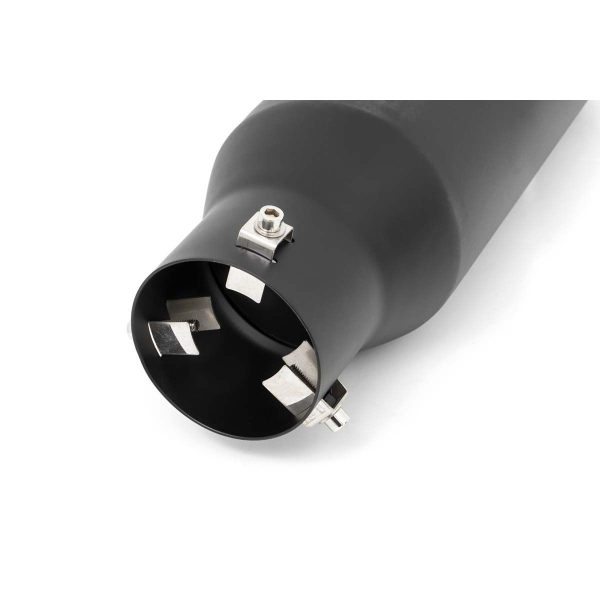 Rough Country Exhaust Tip - Black - RC Logo - 2.5-3 Inch Pipe