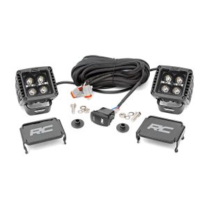 LED Light Kit - Ditch Mount - 2" Black Pair - White DRL - Ford Bronco (21-23)