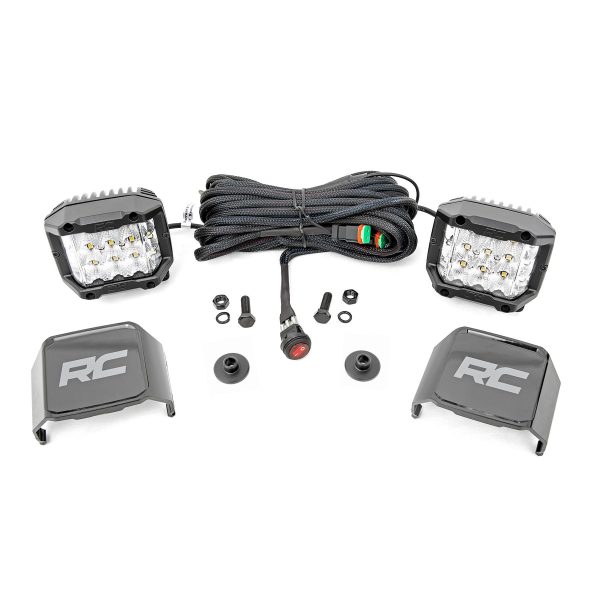 LED Light Kit - Ditch Mount - 2" Chrome Pair - Wide - Ford Bronco (21-23)