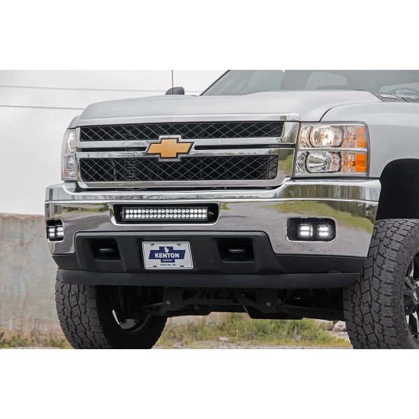 Chevrolet LED Fog Light Kit - Black Series w Amber DRL (11-14 Silverado HD)