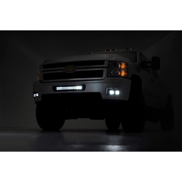 Chevrolet LED Fog Light Kit - Black Series w Amber DRL (11-14 Silverado HD)