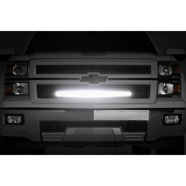 Mesh Grille - 30" Single Row LED - Black - Chevy Silverado 1500 (14-15)