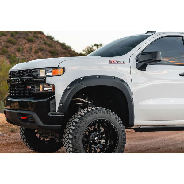 Rough Country Pocket Fender Flares - GBA Black - Chevy Silverado 1500 (19-21)