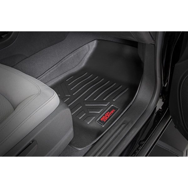 Rough Country Floor Mats - FR & RR - Crew - Chevy GMC Canyon Colorado (15-22)