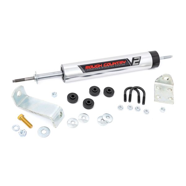 Rough Country V2 Steering Stabilizer - Chevy C10 K10 Truck 2WD (1969-1987)