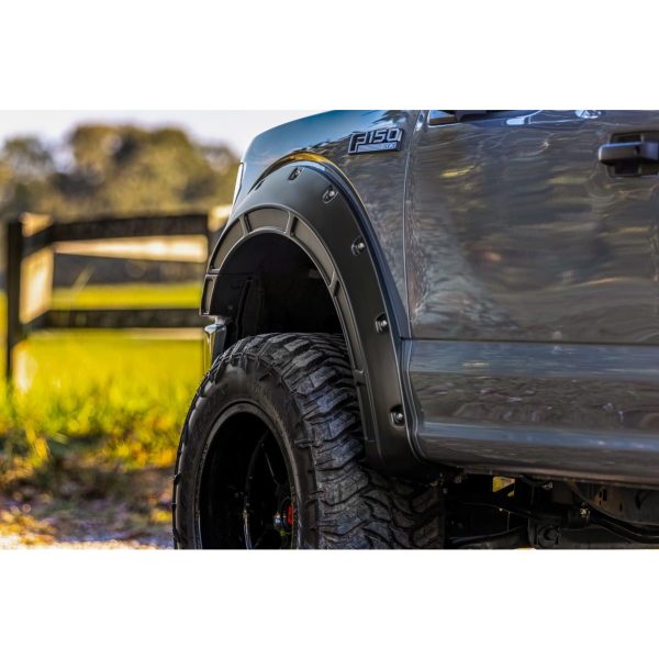 Rough Country Defender Pocket Fender Flares - Ford F-150 2WD 4WD (2015-2020)