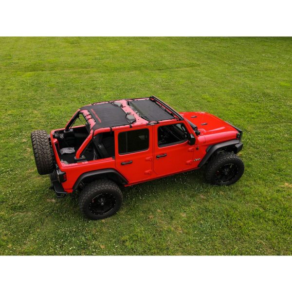 Rough Country Mesh Bikini Top Plus - Black - Jeep Wrangler 4xe (21-23) Wrangler JL (18-23)