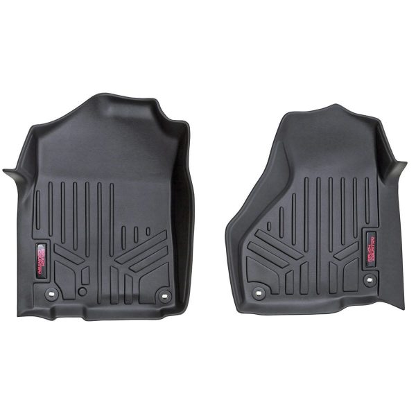 Rough Country Floor Mats - Front - Reg Ext Cab - Ram 1500 2500 2WD 4WD (12-18 & Classic)