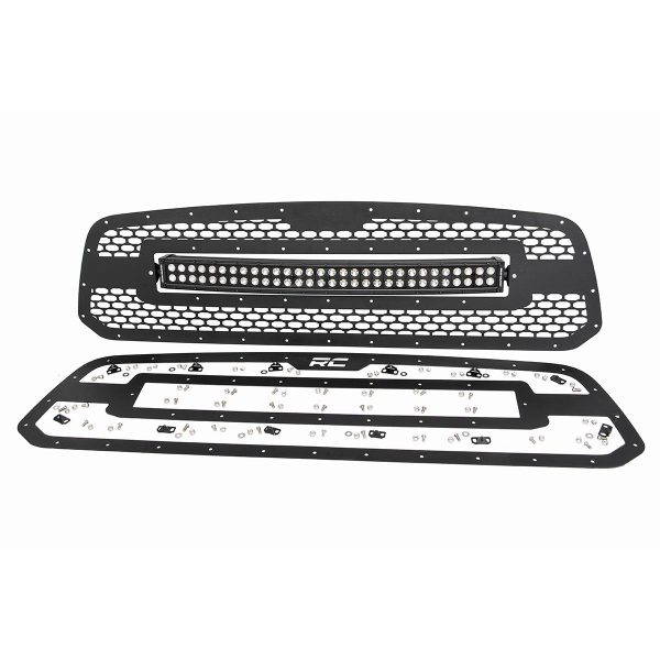 Mesh Grille - 30" Dual Row LED - Black - Ram 1500 2WD 4WD (13-18 & Classic)