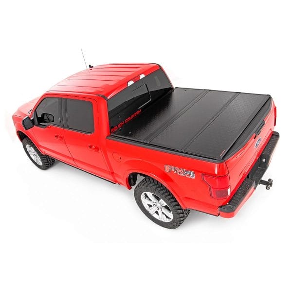 Rough Country Hard Folding Bed Cover - 5.5 Ft Bed - Ford F-150 (15-23) F-150 Lightning (2022)