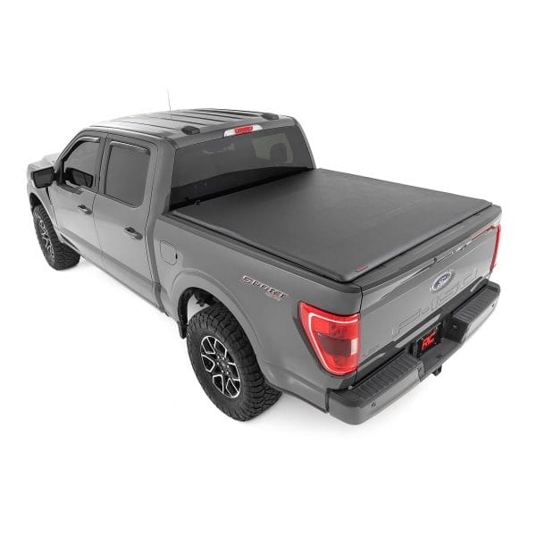 Soft Roll Up Bed Cover - 5'7" Bed - Ford F-150 F-150 Lightning Raptor (15-23)