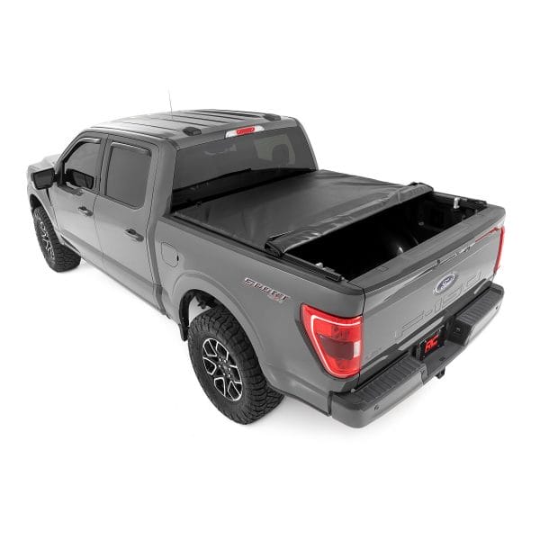 Soft Roll Up Bed Cover - 5'7" Bed - Ford F-150 F-150 Lightning Raptor (15-23)