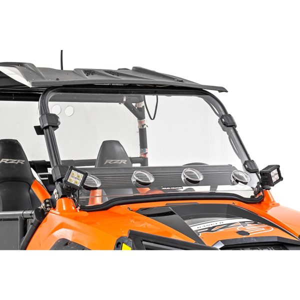 Rough Country Vented Full Windshield - Scratch Resistant - Polaris RZR 800